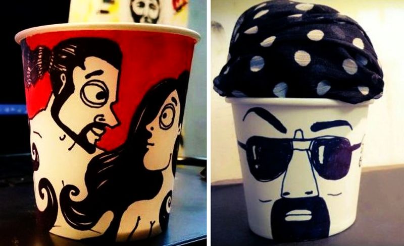 23-year-old artist turns leftover paper cups into art - EdgyMinds