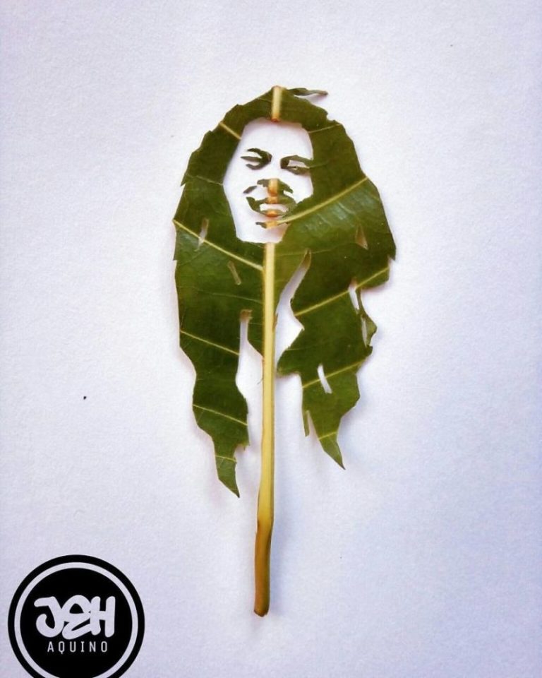 Leaf Art: Filipino artist turns green leaves into eye-catching human faces