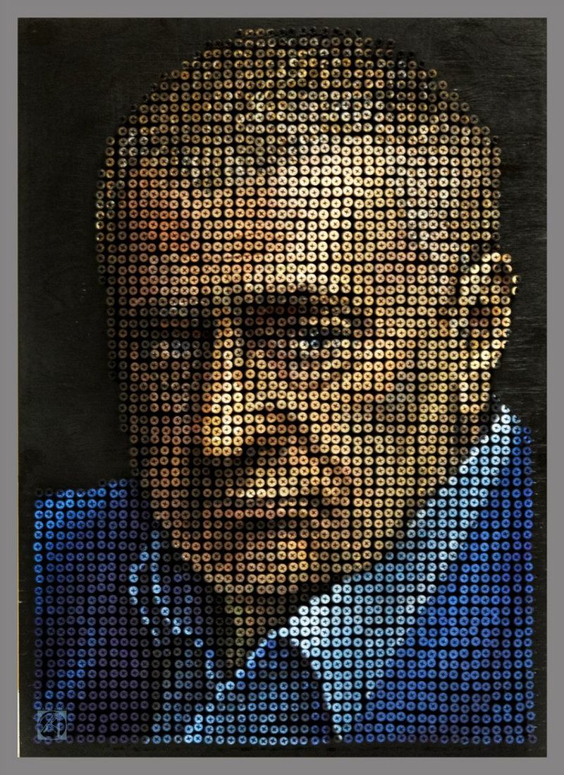 Screw Art utilizes ‘nuts and bolts’ as paint to create riveting portraits